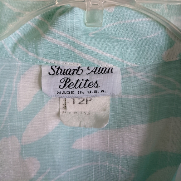 90s Vtg Spring Easter Dress Stuart Alan Petites Belted Dress With Pockets! - Picture 8 of 10